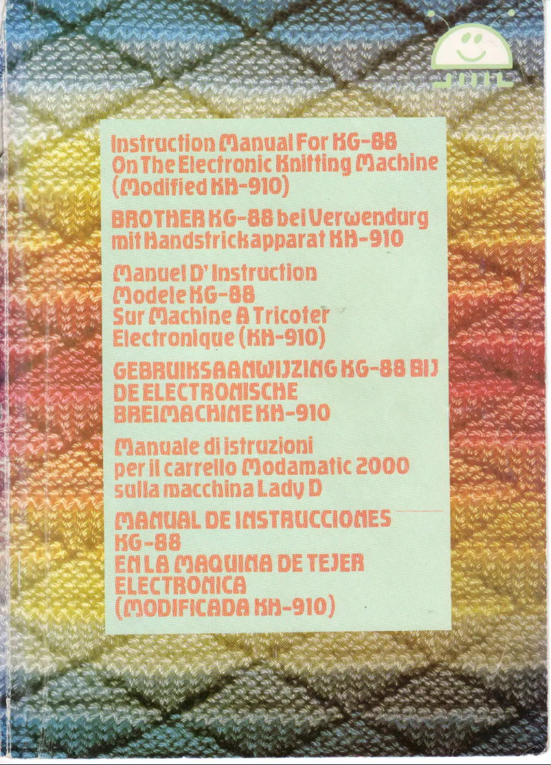 Page 1 of the manual User Manual Brother KH910