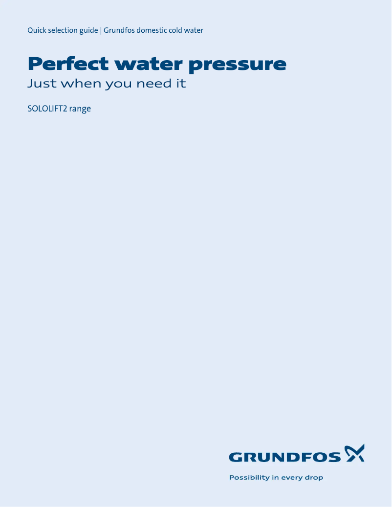 Page 1 of the manual Brochure Grundfos Sololift2 D-2