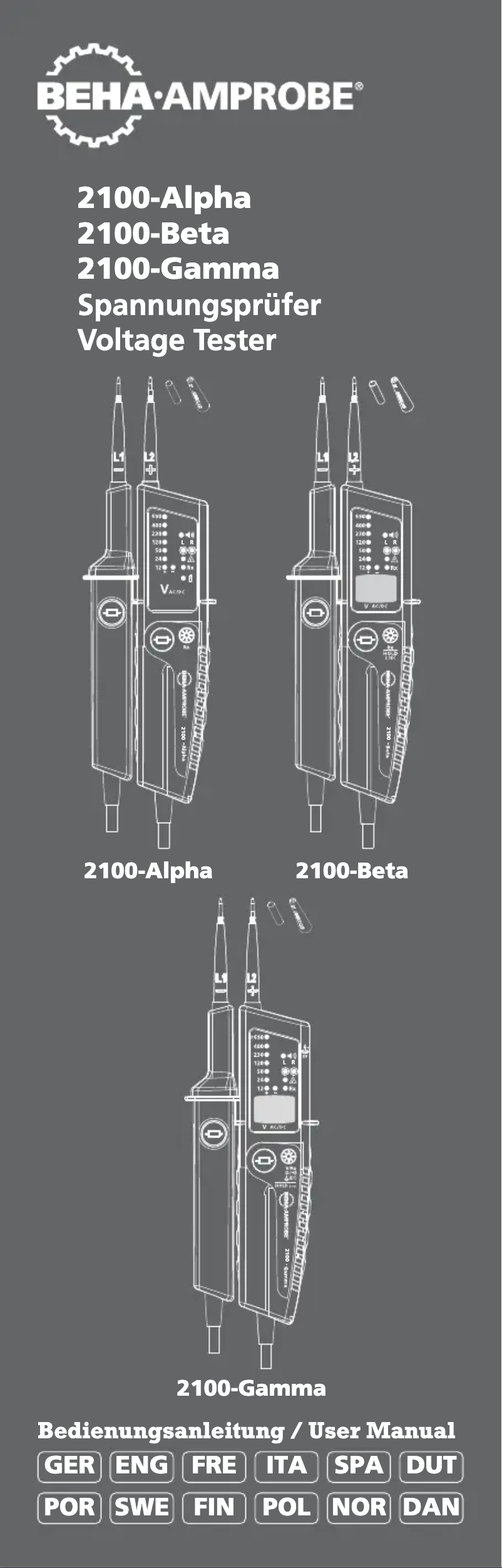 First page image of the manual for 2100-Alpha