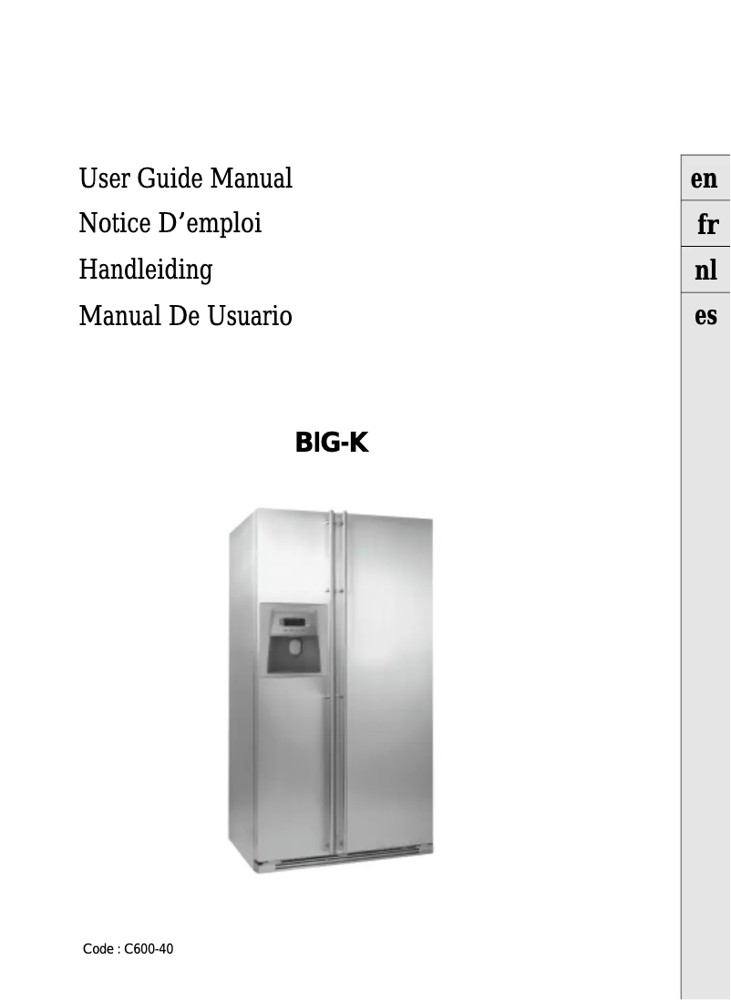 Page 1 of the manual User Manual M-System BIG-K
