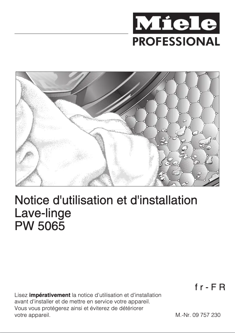 First page image of the manual for PW 5065 [EL AV]
