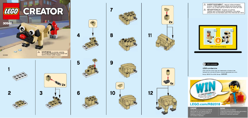 Page 1 of the manual User Manual Lego Creator 30542