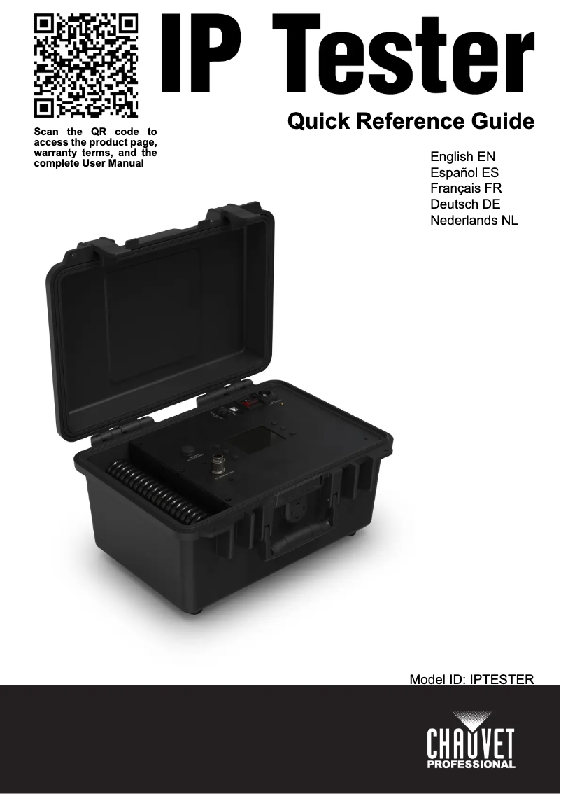 First page image of the manual for IP Tester