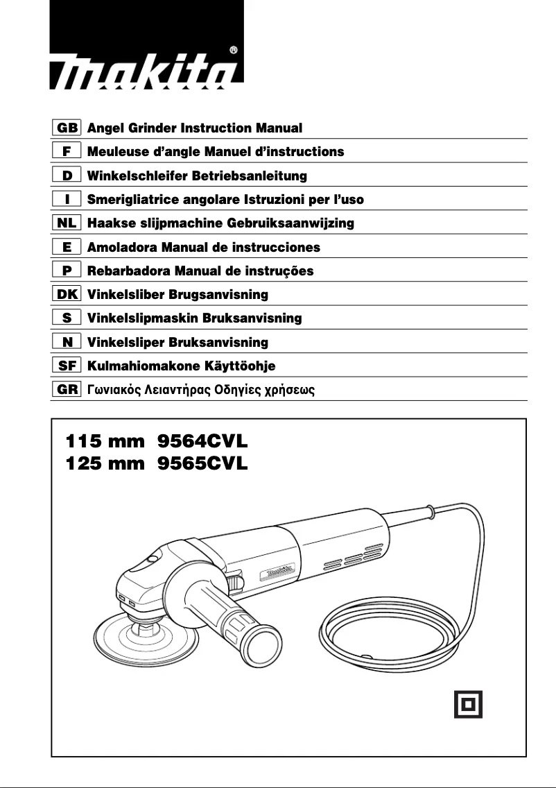 First page image of the manual for 9564CVL
