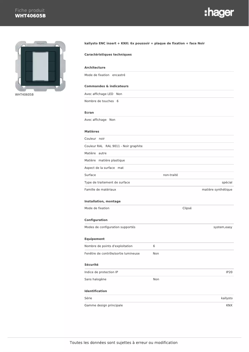 First page image of the manual for WHT40605B