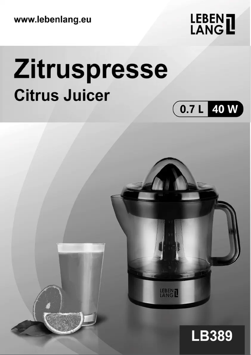 First page image of the manual for LB389