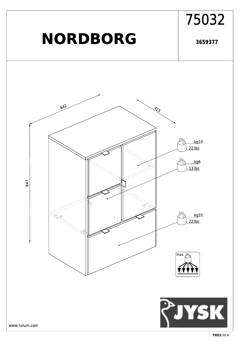 Page 1 of the manual User Manual JYSK Nordborg (64x96x40)