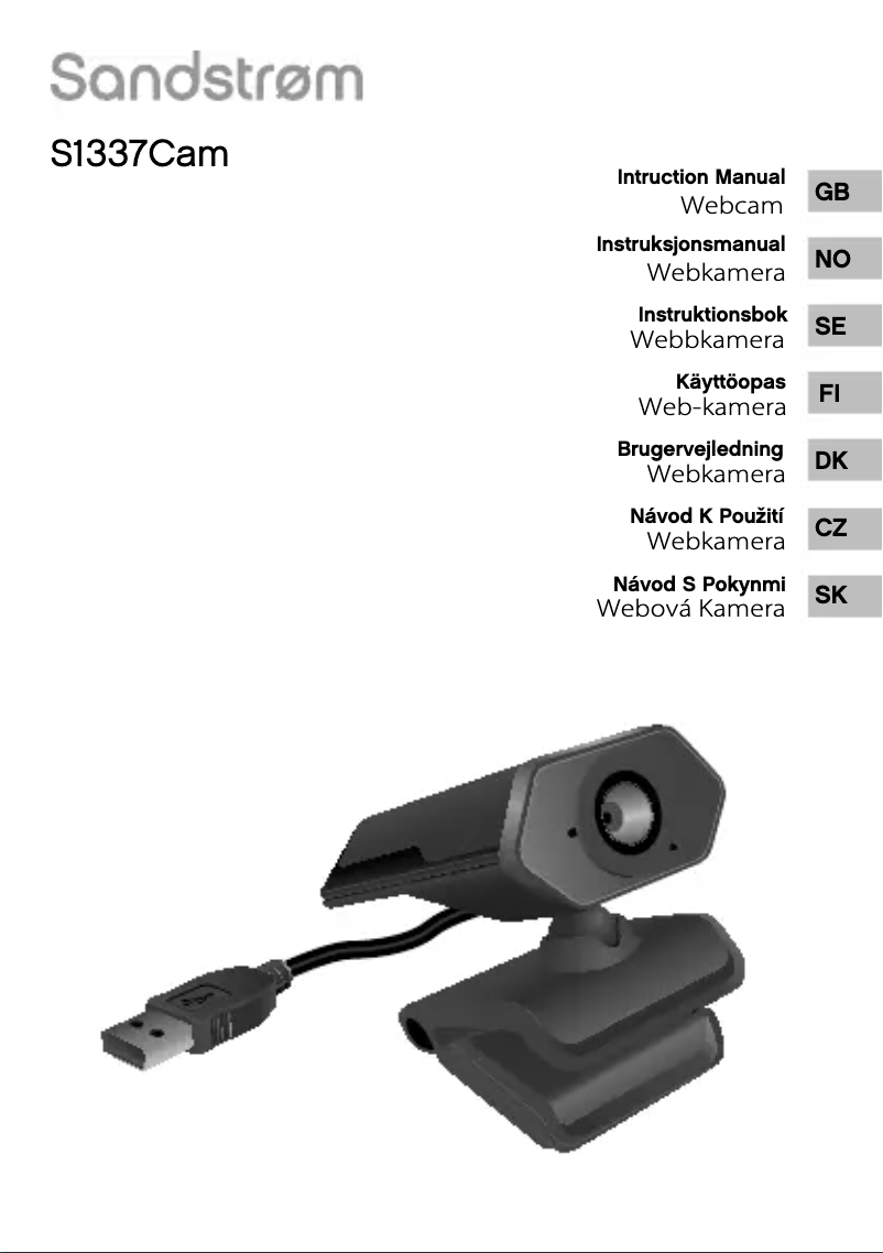 First page image of the manual for S1337CAM