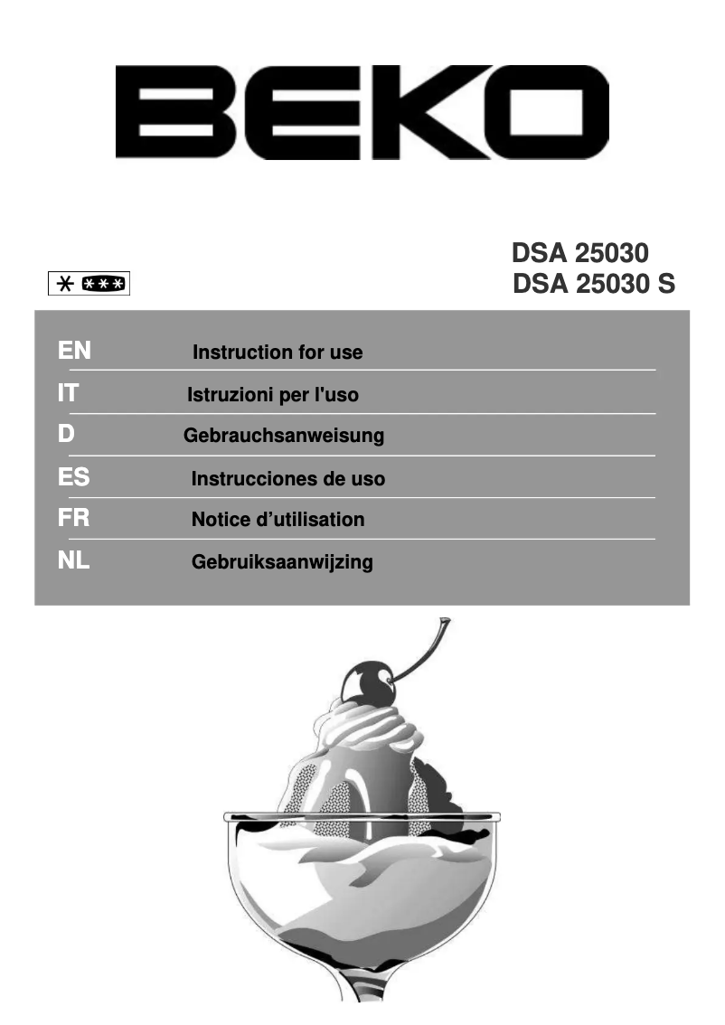 First page image of the manual for DSA 25030 S