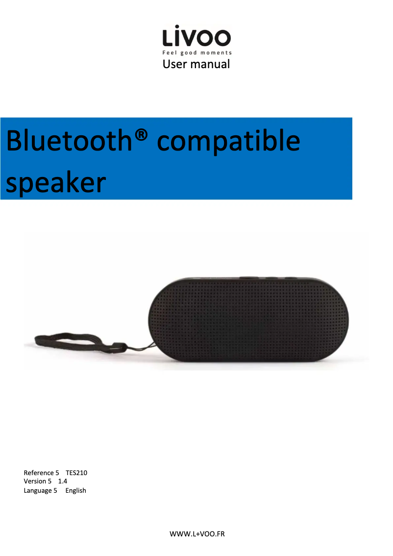 First page image of the manual for TES210