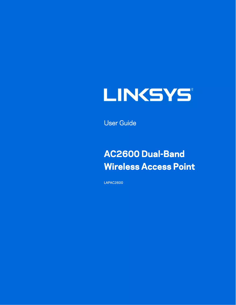 First page image of the manual for LAPAC2600