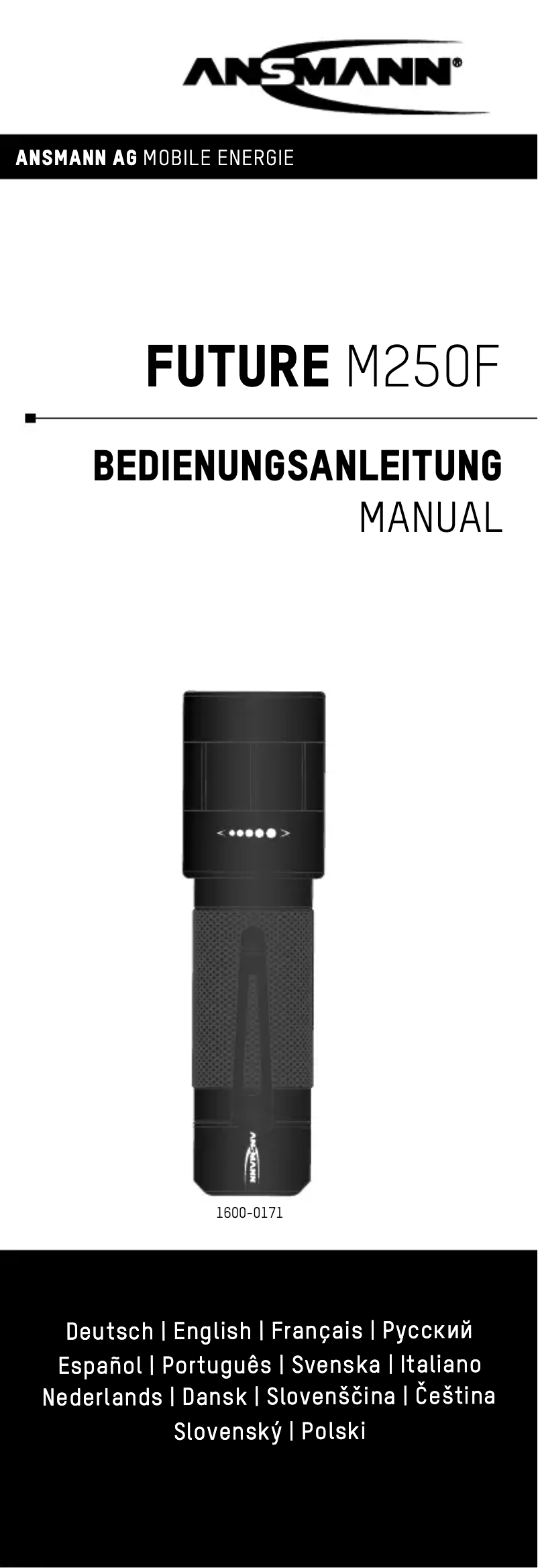 First page image of the manual for Future M250F