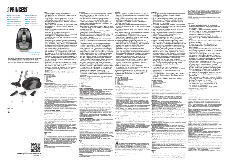 Page 1 of the manual User Manual Princess Silence DeLuxe 335000