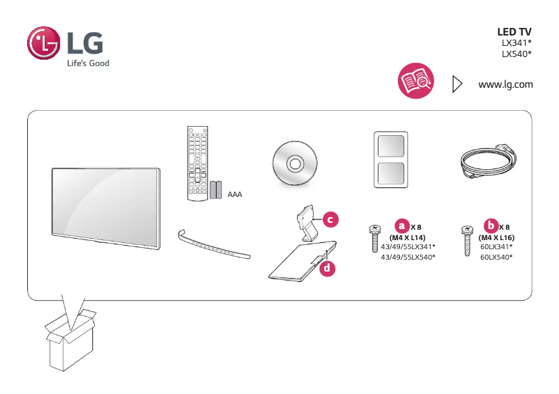Page 1 of the manual User Manual LG 55LX540S