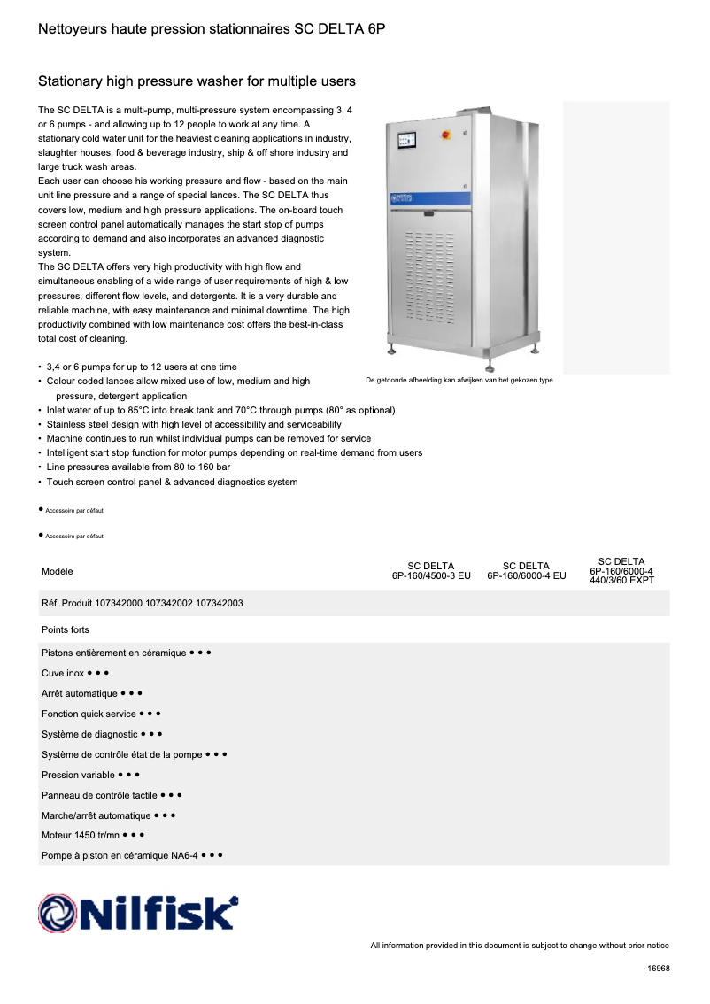 First page image of the manual for SC DELTA 6P