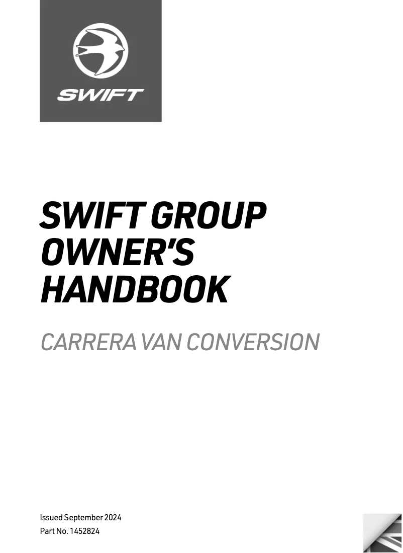 Page 1 of the manual User Manual Swift Carrera (2025)