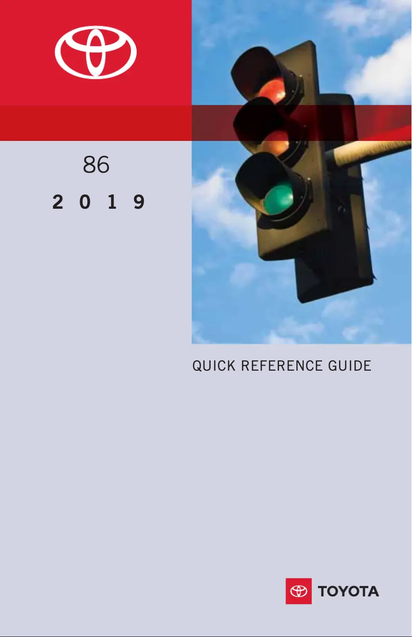 First page image of the manual for GT86 (2018)