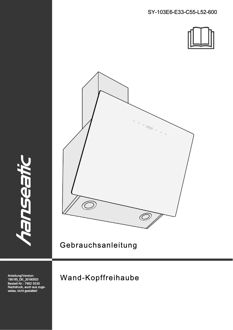 Page 1 of the manual User Manual Hanseatic SY-103E6-E33-C55-L52-600