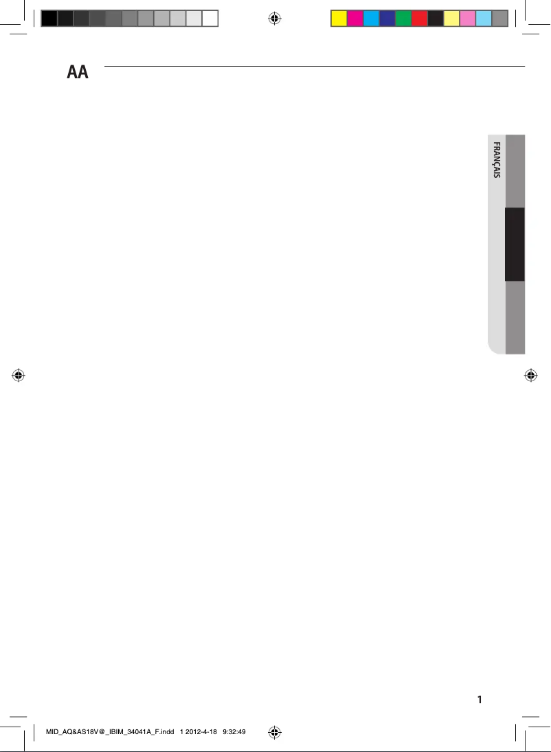 Page 1 of the manual User Manual Samsung AQ12VBFN