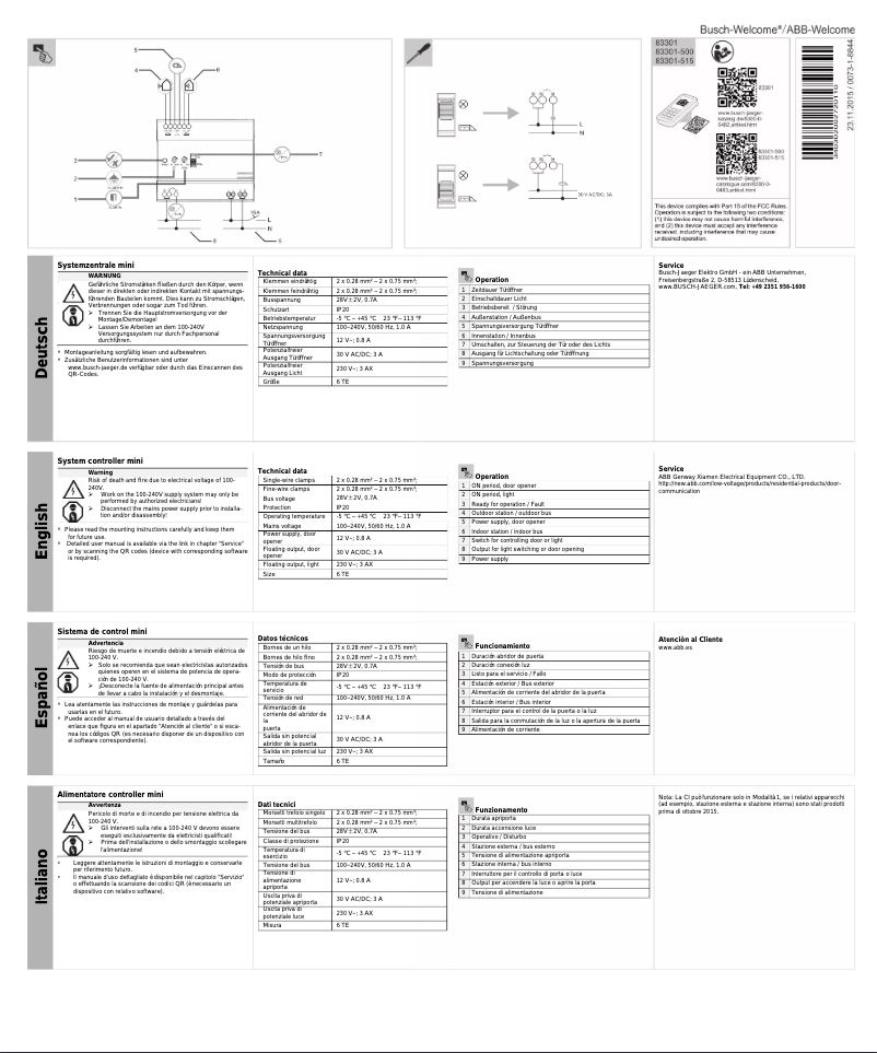 First page image of the manual for 83301
