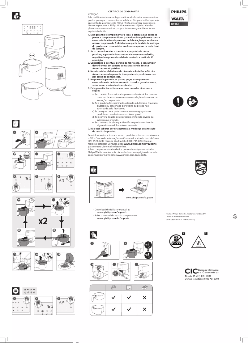 First page image of the manual for Walita RI9252