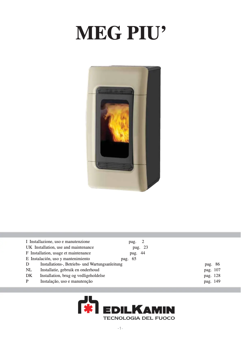 First page image of the manual for MEG PIU