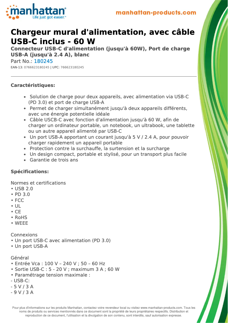 First page image of the manual for 180245