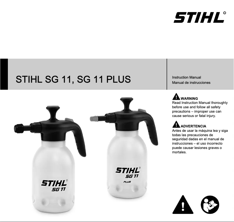 First page image of the manual for SG 11