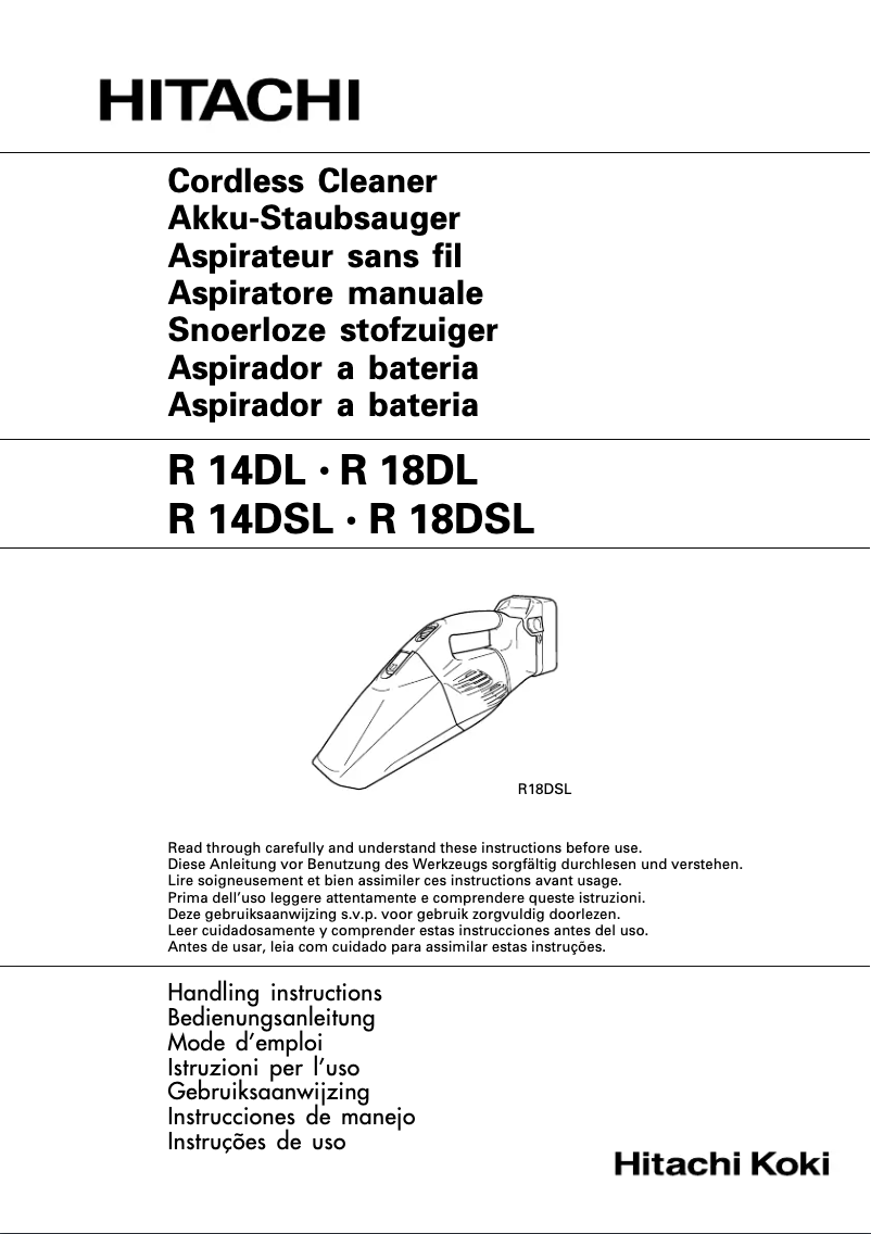 Page 1 of the manual User Manual Hitachi R 18DSL