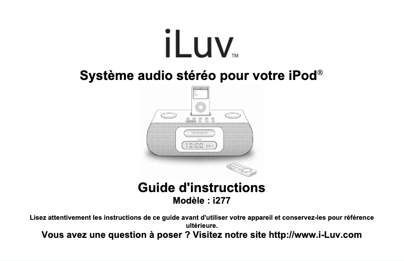 First page image of the manual for i277