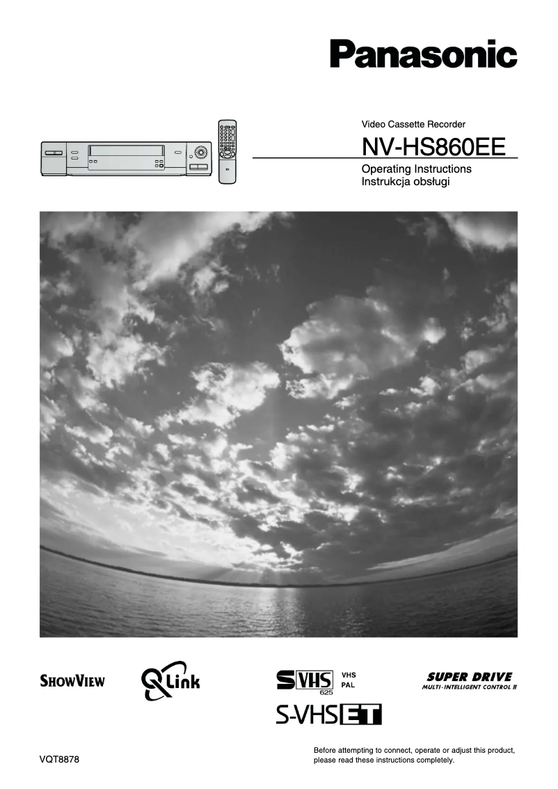 First page image of the manual for NV-HS860EE