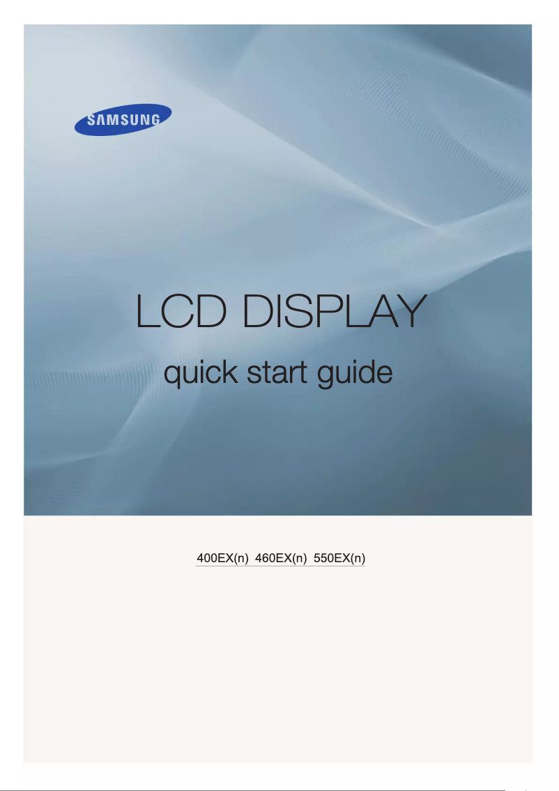 Page 1 of the manual Installation Guide Samsung SyncMaster 400EX