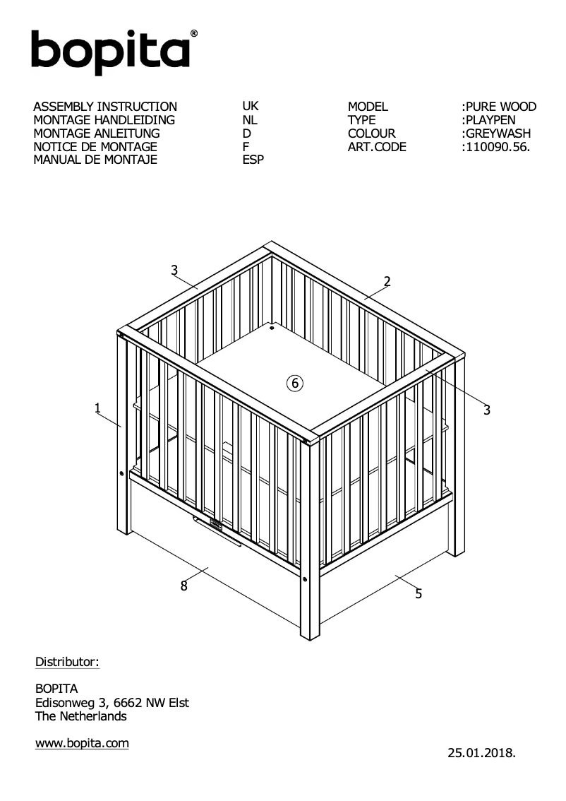Page 1 of the manual User Manual Bopita Pure Wood