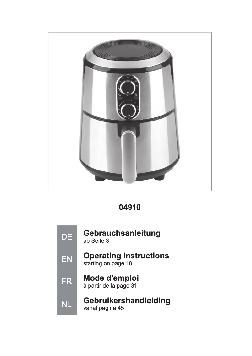 First page image of the manual for 04910