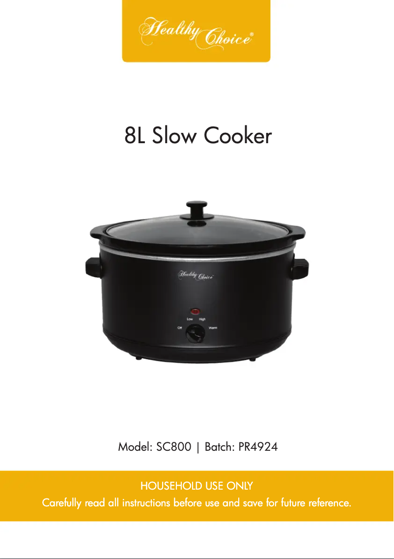 First page image of the manual for SC800