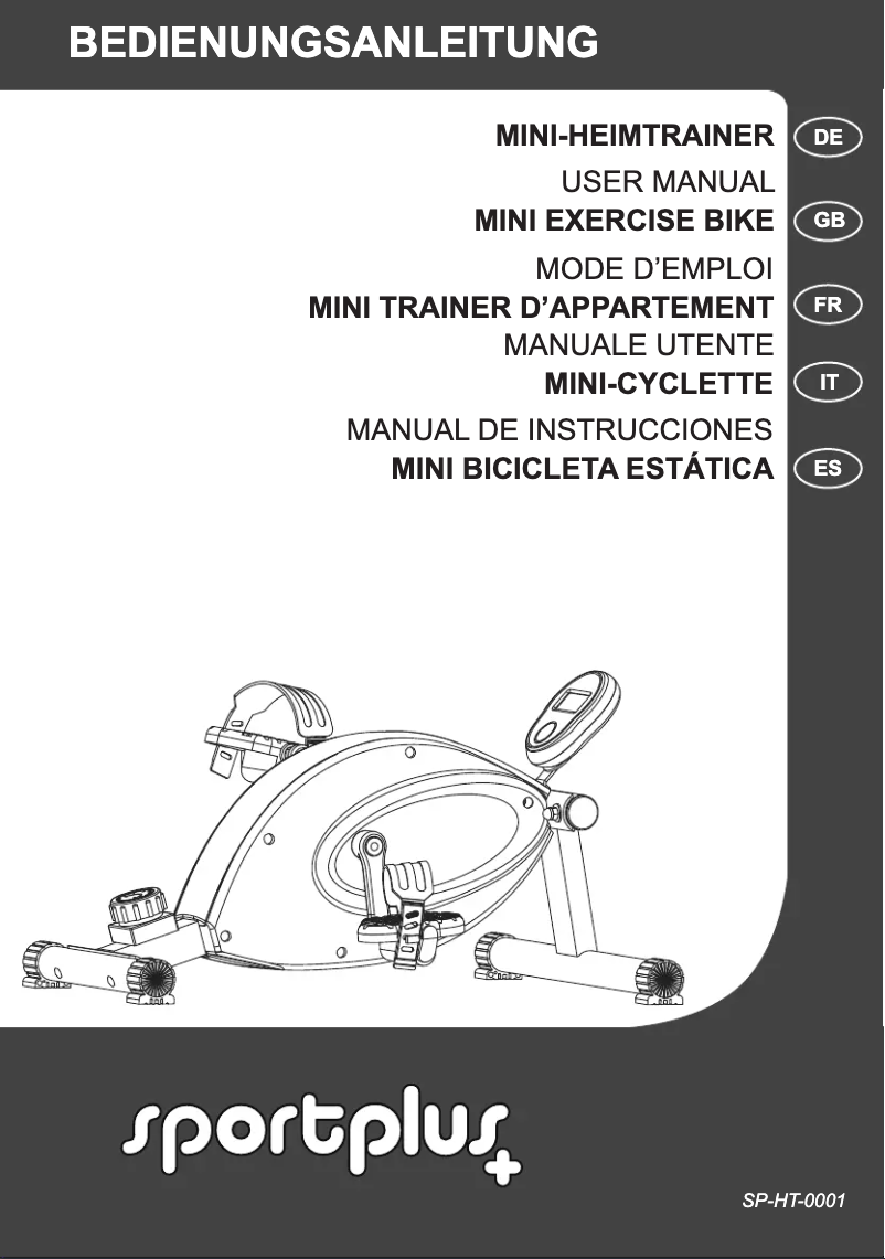 Page 1 of the manual User Manual SportPlus SP-HT-0001