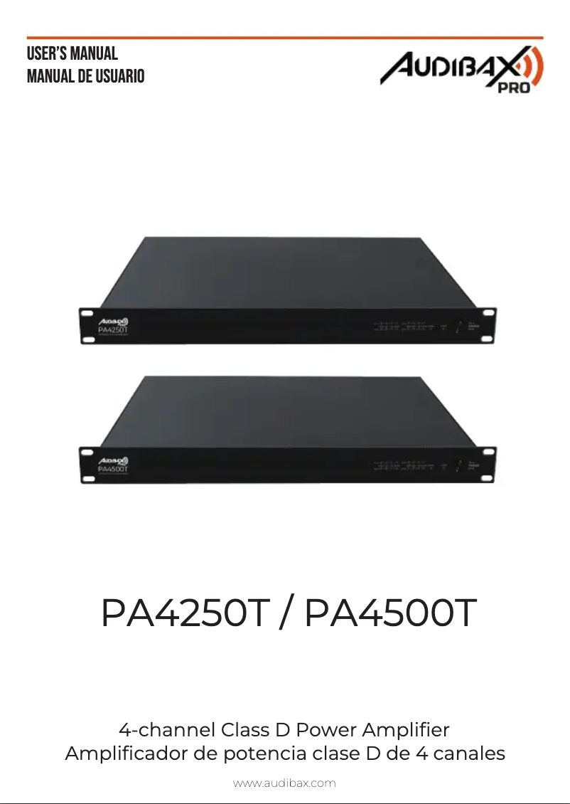 First page image of the manual for PA4250T