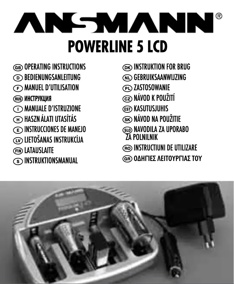 Page 1 of the manual User Manual Ansmann Powerline 5 LCD