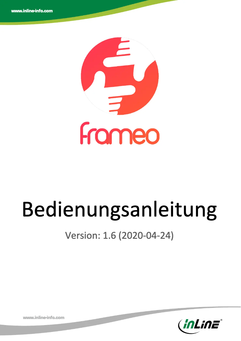 Page 1 of the manual User Manual InLine Frameo
