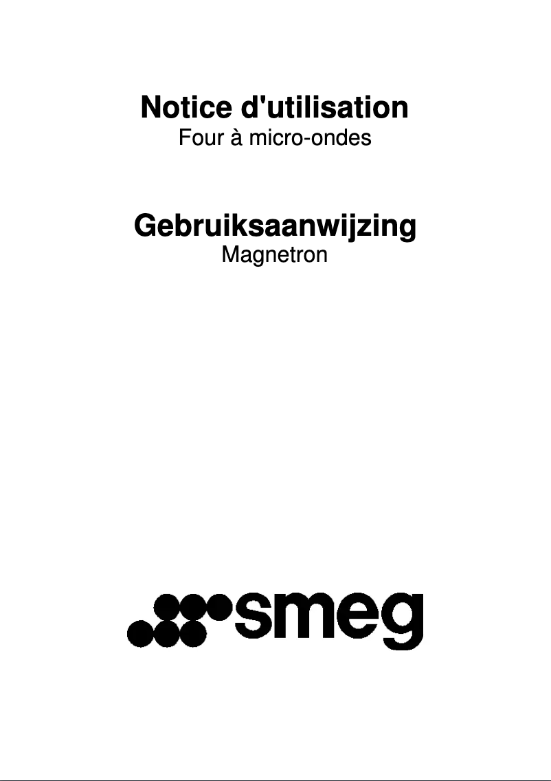 Page 1 of the manual User Manual Smeg S45MCX2