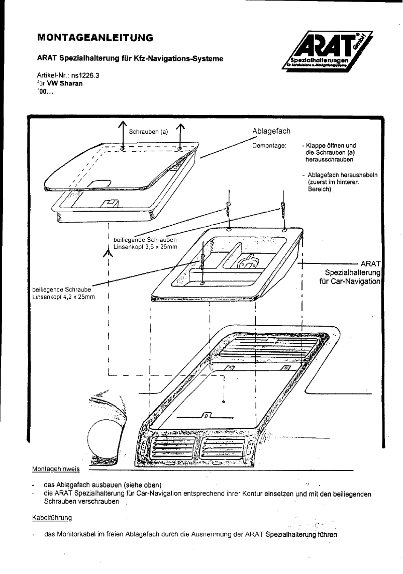First page image of the manual for NS1226.3