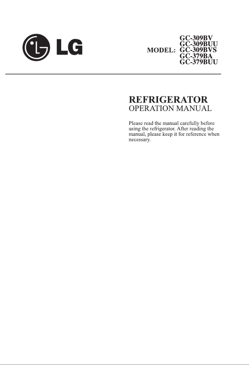Page 1 of the manual User Manual LG GC-379