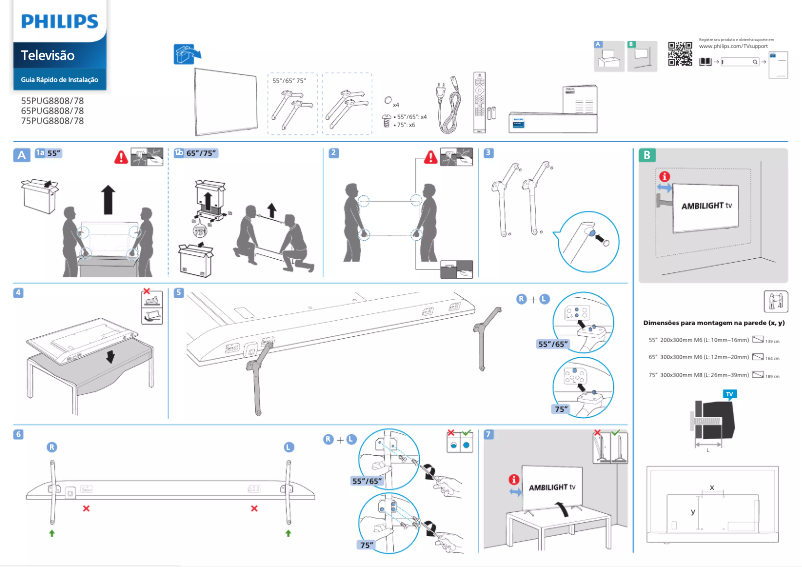 First page image of the manual for The One 55PUG8808