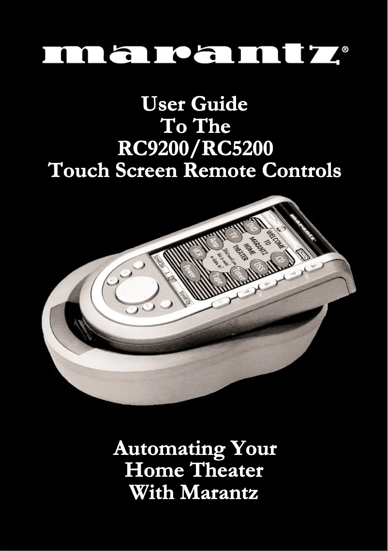 First page image of the manual for RC5200