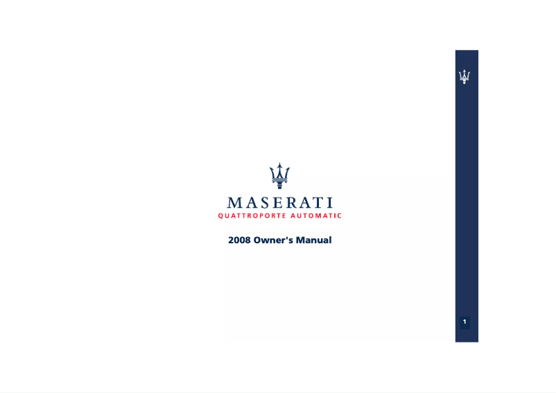 First page image of the manual for Quattroporte (2008)