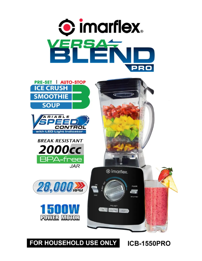 Page 1 of the manual User Manual Imarflex ICB-1550PRO