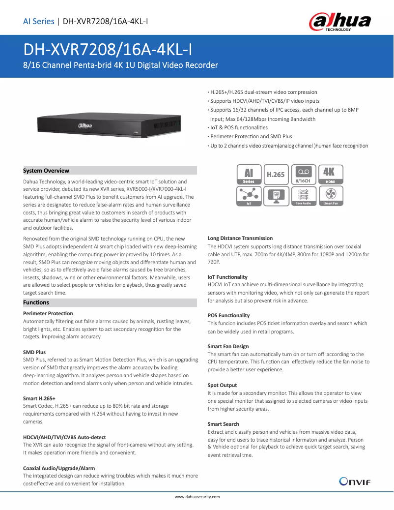 First page image of the manual for XVR7208/16A-4KL-I