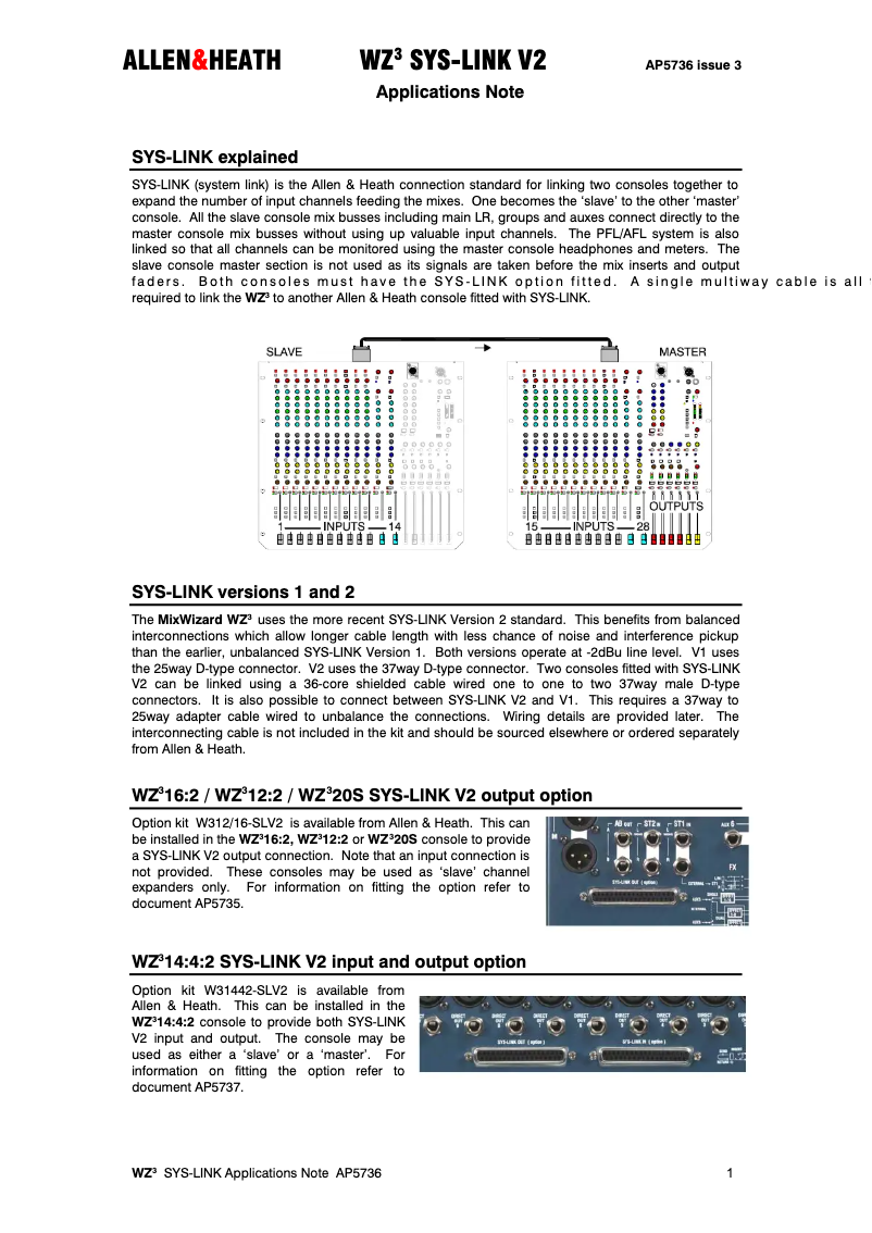 First page image of the manual for MixWizard3 14:4:2