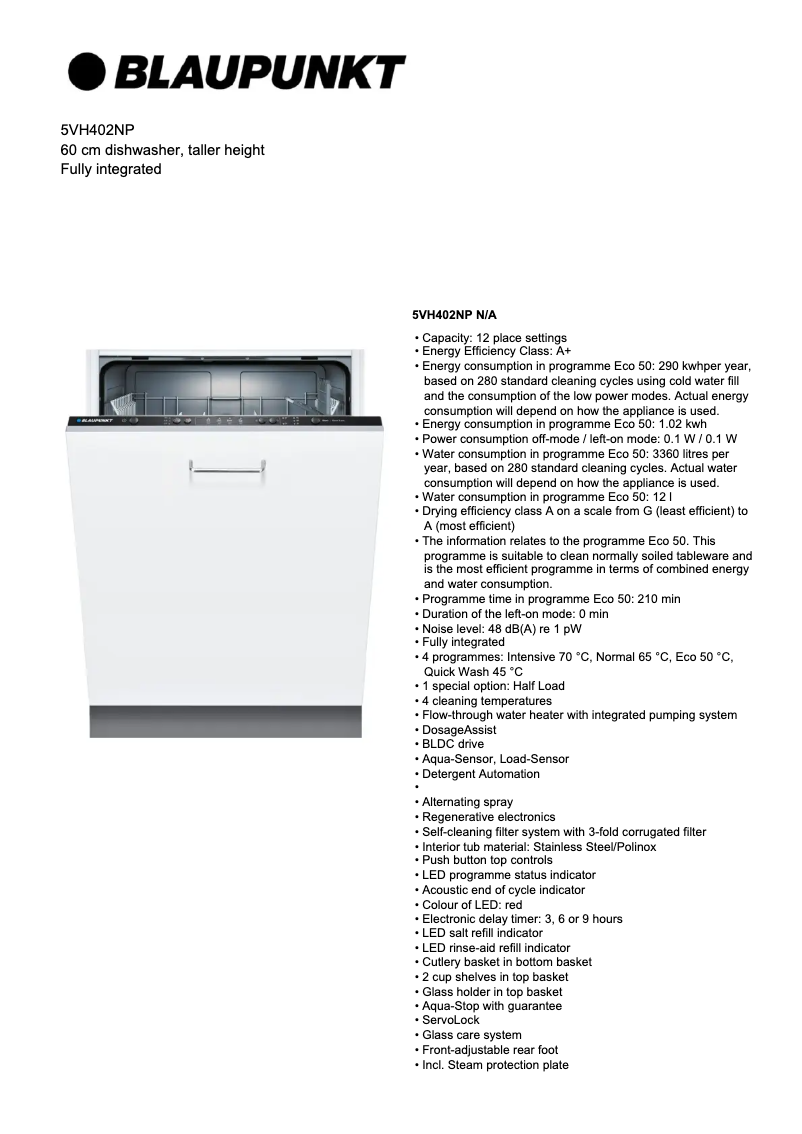 First page image of the manual for 5VH402NP