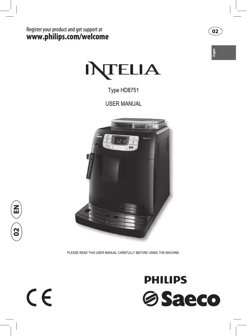 Page 1 of the manual User Manual Philips Intelia HD8751